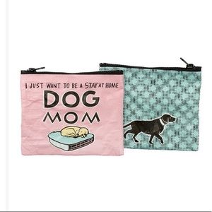 NWT ECO Blue & Pink 'Stay At Home Dog Mom' Coin Purse